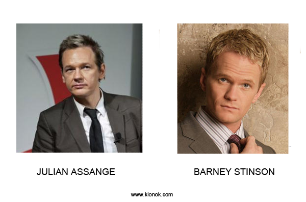 Julian Assange - Barney Stinson
 
